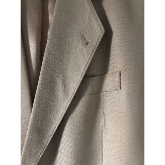 Vintage Men’s Suit Jacket by NIK Konfecija 1960s Made In Zagreb Yugoslavia Cream - Picture 12 of 16